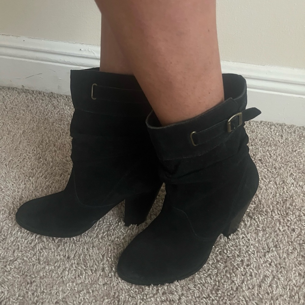 Zodiac Vintage Black Suede Slouch boots 7 1/2 😎😎 - Picture 5 of 8